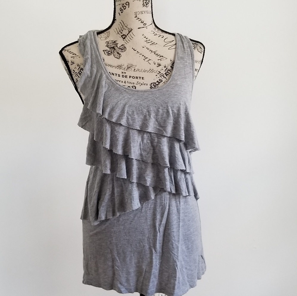 Ruffled layered tank top